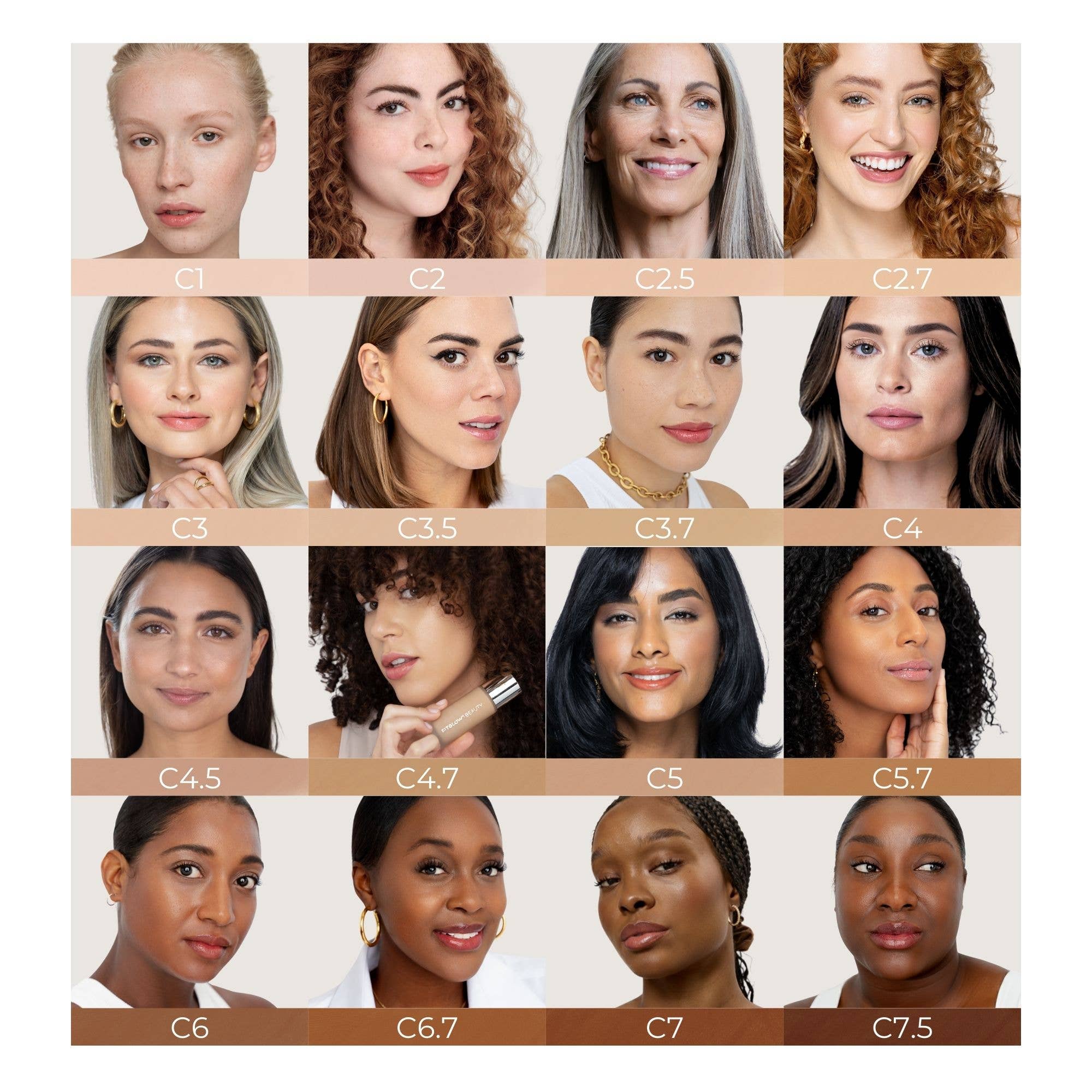Fitglow Beauty - Conceal + Full Coverage Skin Treatment Face Concealer: C4.7 - Tan Warm with Golden Undertones