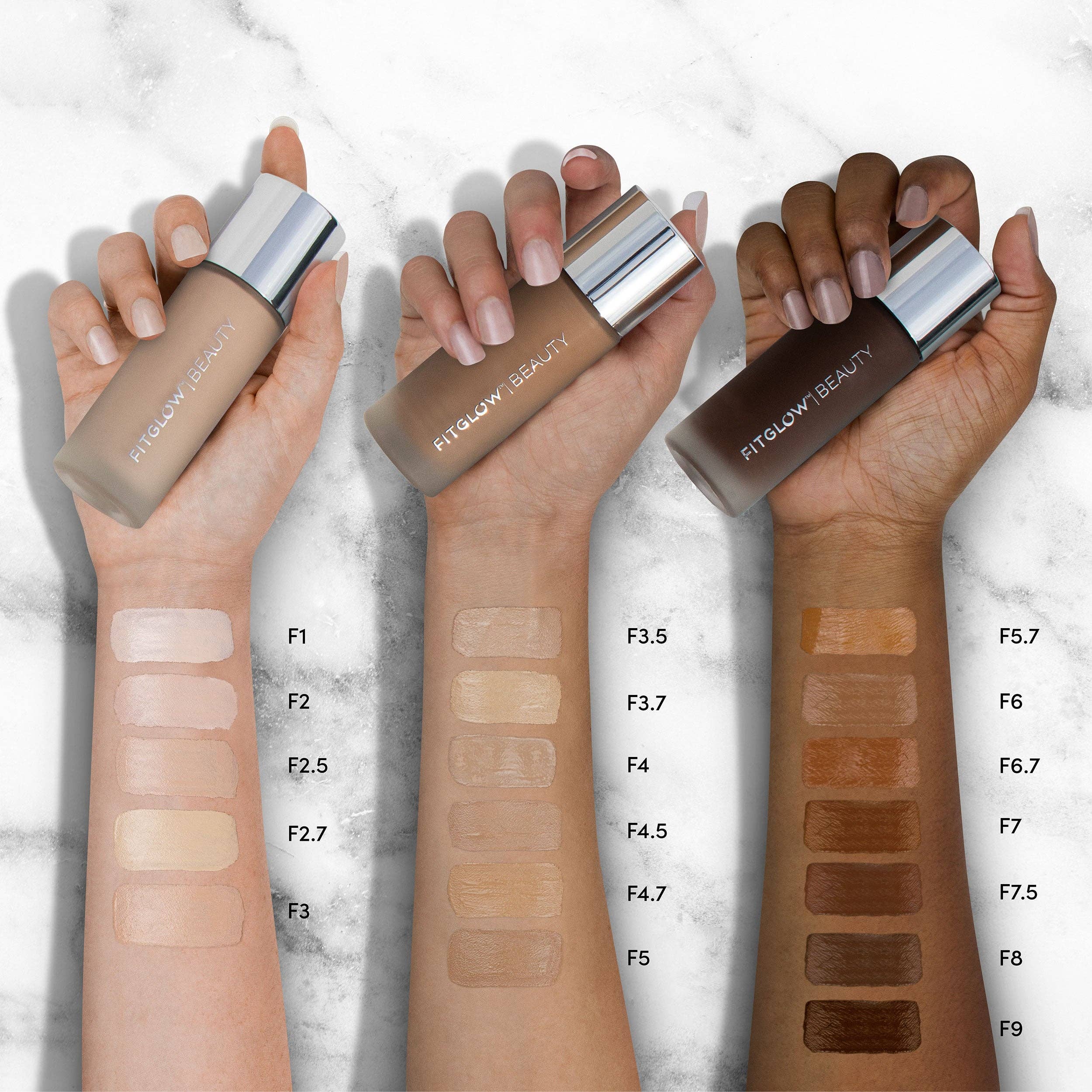 Fitglow Beauty - Foundation+: F3.7 - Medium Warm with Golden Undertones