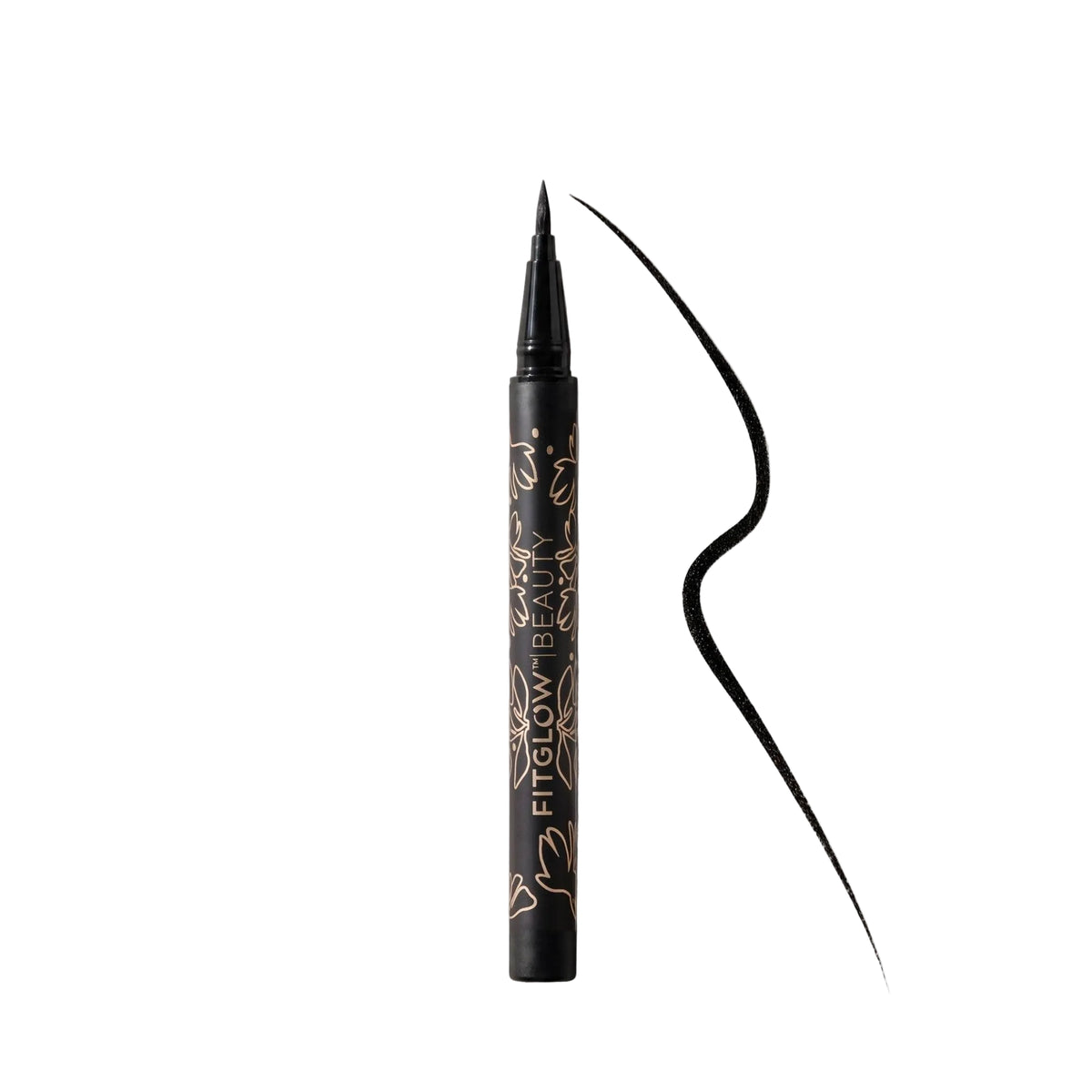 Fitglow Beauty Liquid Eyeliner, a clean beauty black eyeliner with lash-conditioning plant ingredients