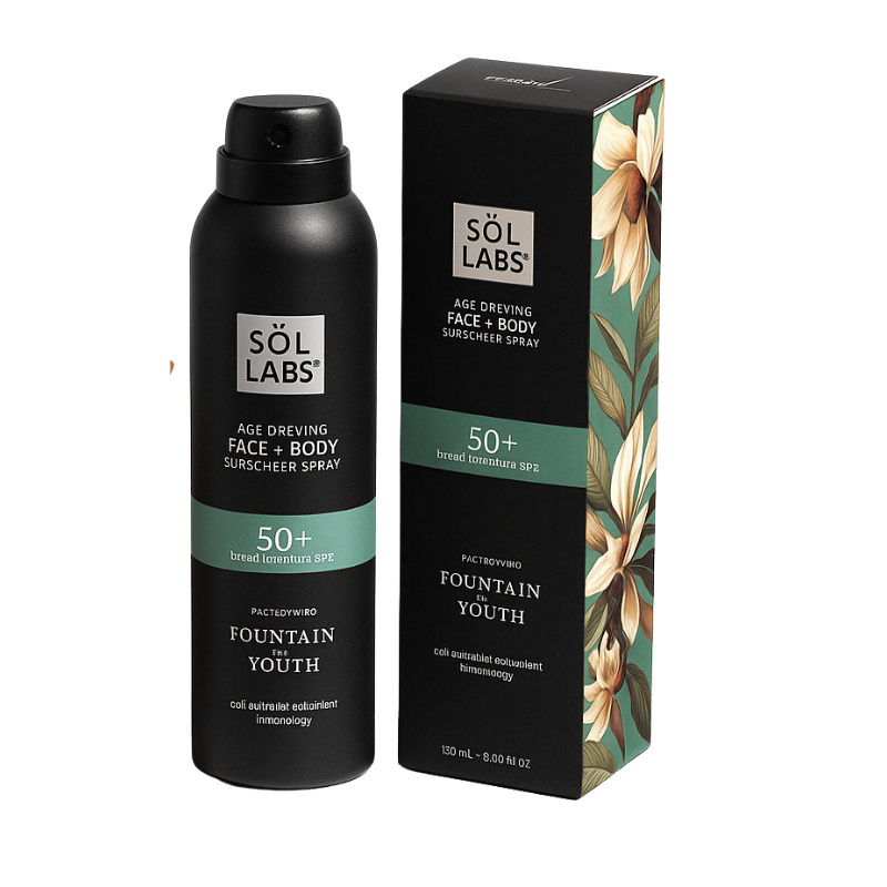 Sol Labs Natural Mineral SPF 50 Sunscreen Spray – Fragrance-Free, No White Cast, Broad Spectrum UVA/UVB Protection